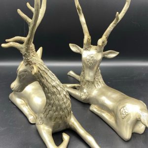Paire de cerfs en bronze
