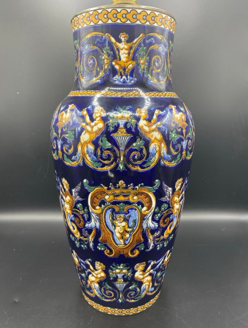 Lampe de Gien "Renaissance bleu"