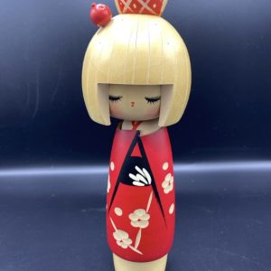 Art asiatique, Poupée en bois Kokeshi vintage