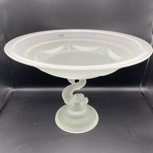 Murano Coupe zoomorphe en verre givré