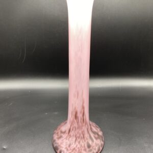 Vase Flûte en Pâte de Verre Marmoréenne.