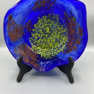 Centre de table Verre soufflé signé "Masson"