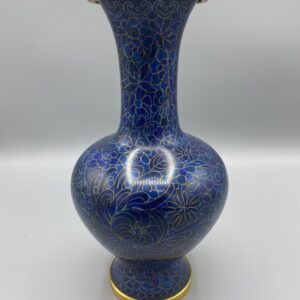 Vase Cloisonné asiatique "bleu"