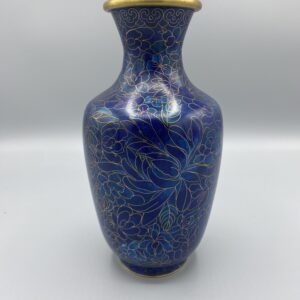 Vase asiatique Cloisonné "bleu"