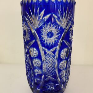 Cristal Bleu Cobalt "Vase en cristal de Bohême"