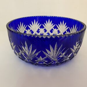 Grande Coupe "Bleu Cobalt - Cristal de Bohême"