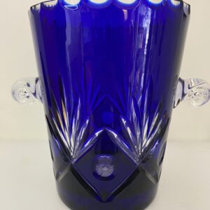 Cristal de Bohême bleu Cobalt " seau à Glace