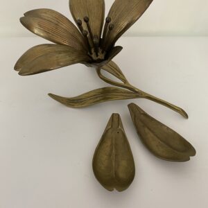 Fleur aux Pétales cendrier Laiton vintage