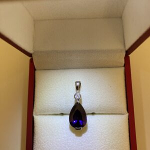 Pendentif Argent Améthyste et zircon