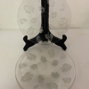 R. Lalique 3 assiettes modèle Campana 1943 signées à la pointe