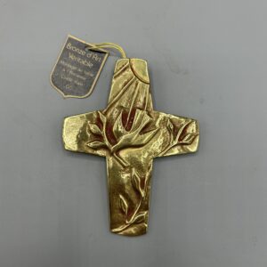 croix bronze colombe et rameaux