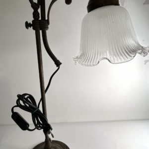 Lampe bureau laiton patiné
