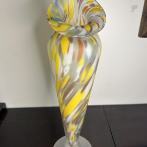 Vase verre givré murrines